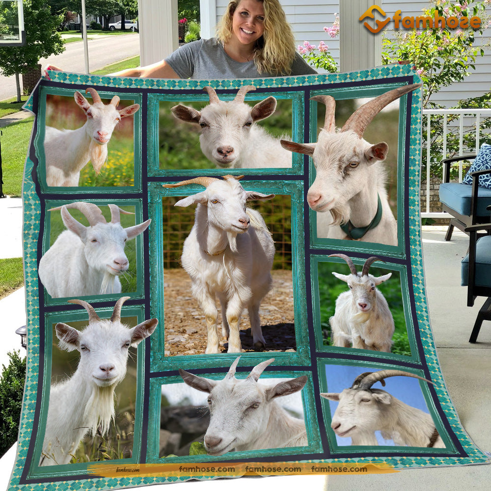 Goat Blanket, Little Goat Togethe Goat Fleece Blanket - Sherpa Blanket Gift For Goat Lover