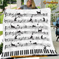 Cat Blanket, Cats With The Songs Fleece Blanket - Sherpa Blanket Gift For Cat Lover, Cat Owners