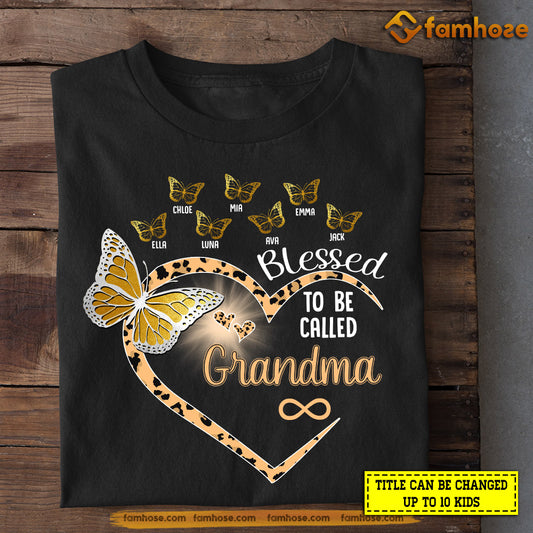 Mother's Day T-shirt, Blessed To Be Called Grandma, Gift For Grandmas From Daughters And Granddaughters