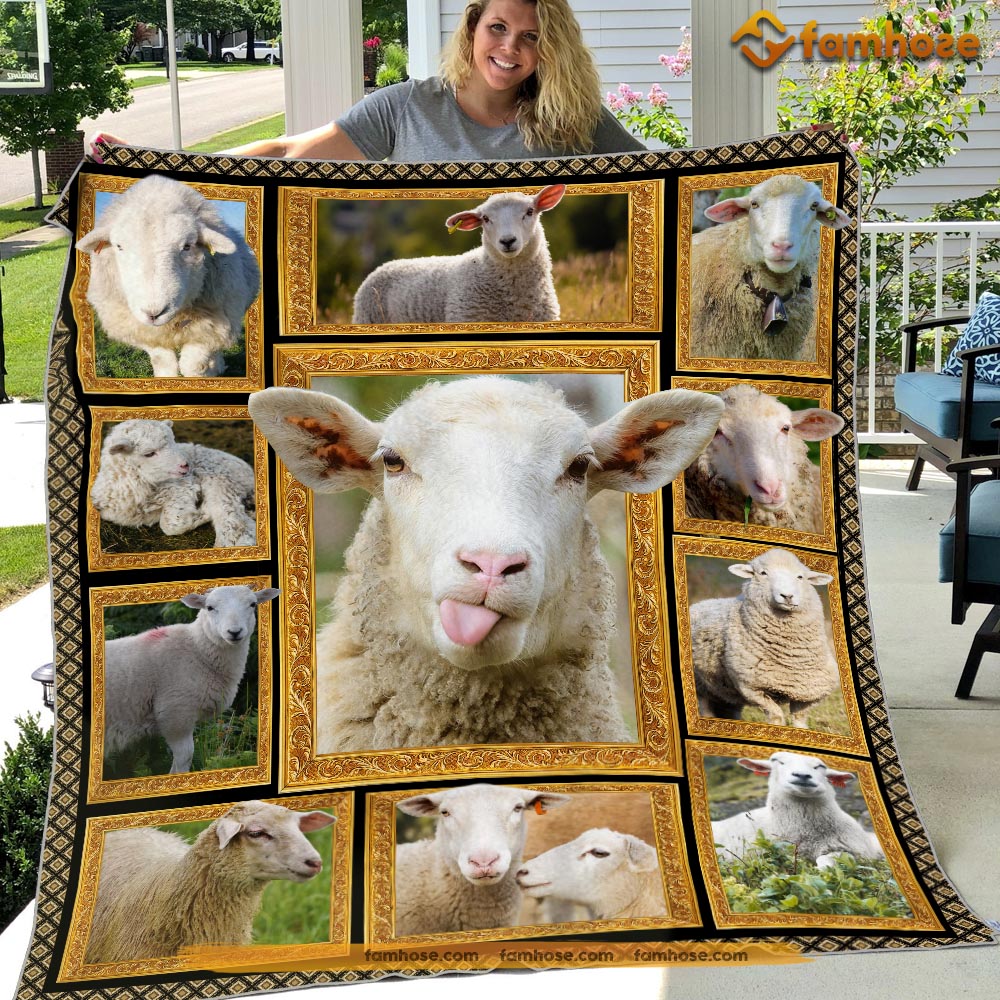 Funny Sheep Blanket, Little Sheep Togethers Sheep Fleece Blanket - Sherpa Blanket Gift For Sheep Lover