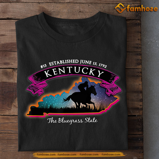 Kentucky Derby Horse T-shirt, Kentucky The Bluegrass State, Gift For Horse Racing Lovers, Horse Racing Tees