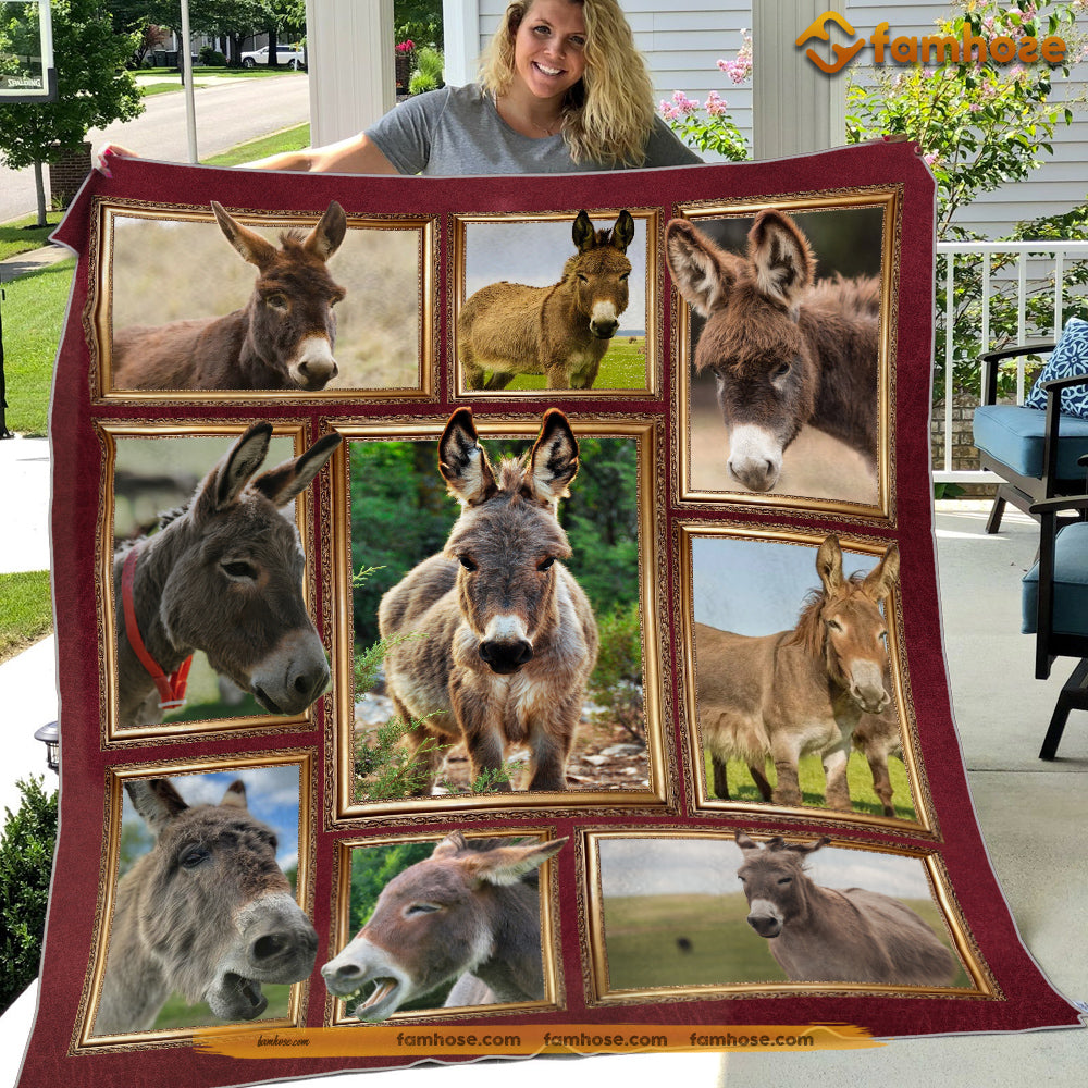 Strong Donkey Blanket, Look At Me Donkey Fleece Blanket Sherpa Blank