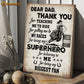 Barrel Racing Poster/Canvas, Dear Dad Thank You For Teaching Me, Barrel Racing Canvas Wall Art, Poster Gift For Horse Lovers