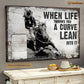 Barrel Racing Poster/Canvas, When Life Throws You A Curve Lean Into It, Barrel Racing Canvas Wall Art, Poster Gift For Horse Lovers