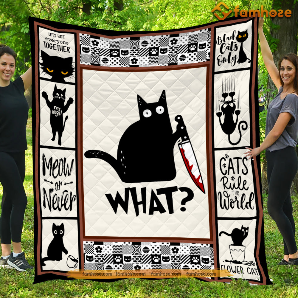 Cat Blanket, What Cats Rule The World Fleece Blanket - Sherpa Blanket Gift For Cat Lover, Cat Owners