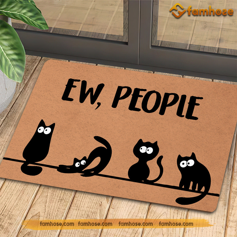 Cat Doormat, Eww People Surprise Cats Gift For Cat Lovers, New Home Gift, Housewarming Gift, Cat Decor