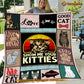 Vintage Cat Blanket, Show Me Your Kitties Fleece Blanket - Sherpa Blanket Gift For Cat Lover, Cat Owners