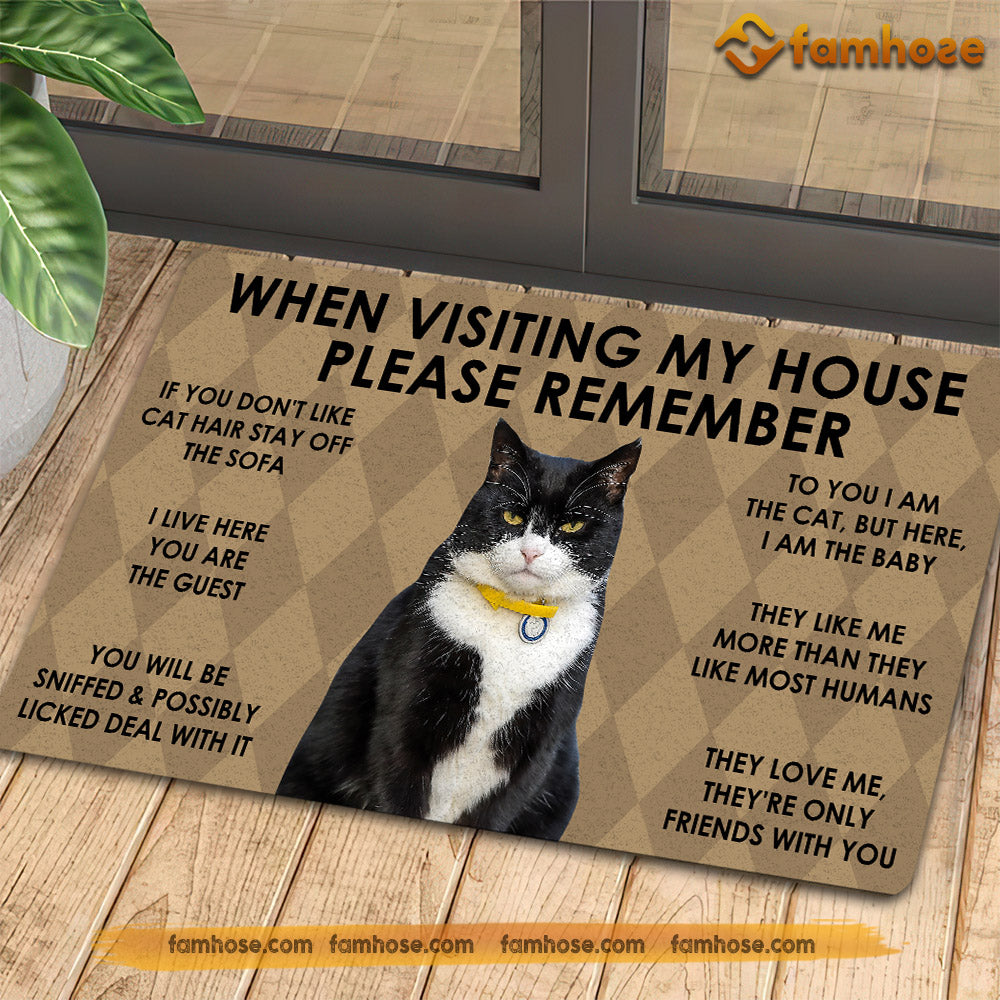 Welcome To My Home - Funny Personalized Cat Decorative Mat