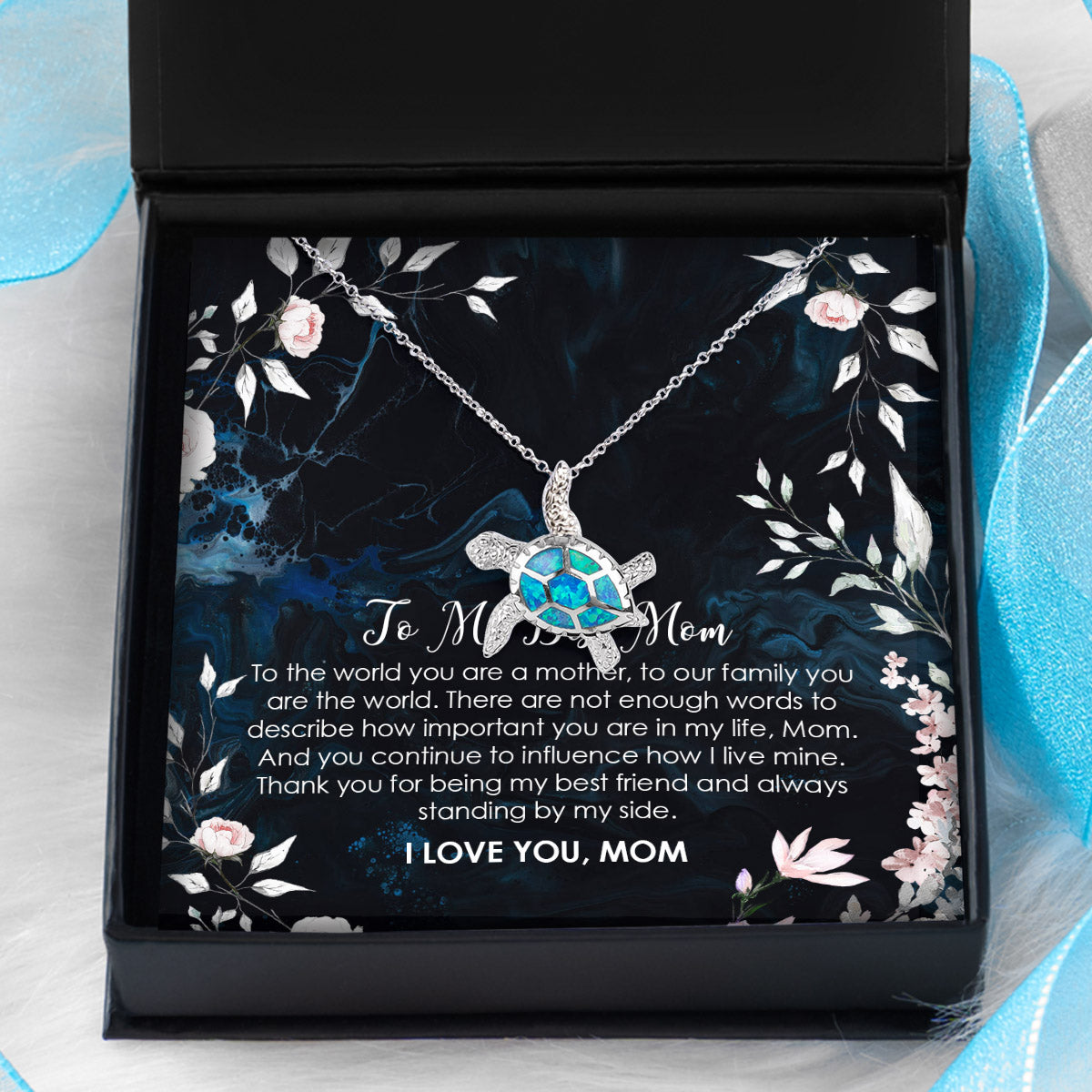 Thank you Mom gift necklace for mother's day from daughter/son