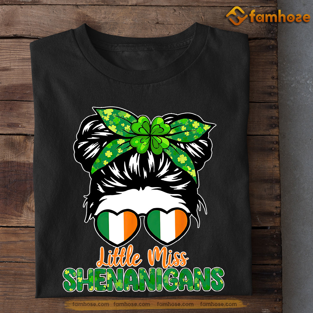 Cute St Patrick's Day Shenanigans T-shirt, Little Miss Shenanigans Gift For Shenanigans Lovers