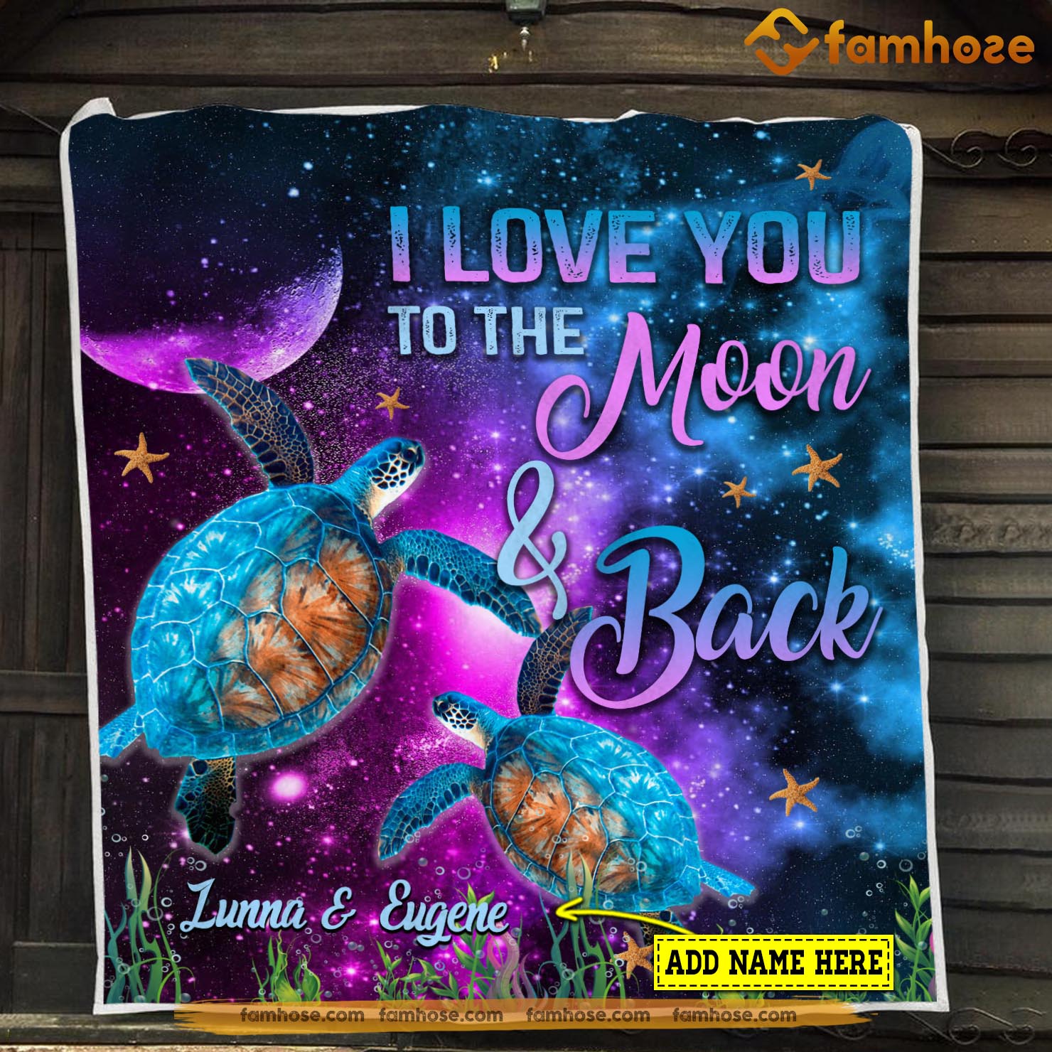 I love you to the moon and back blanket hot sale