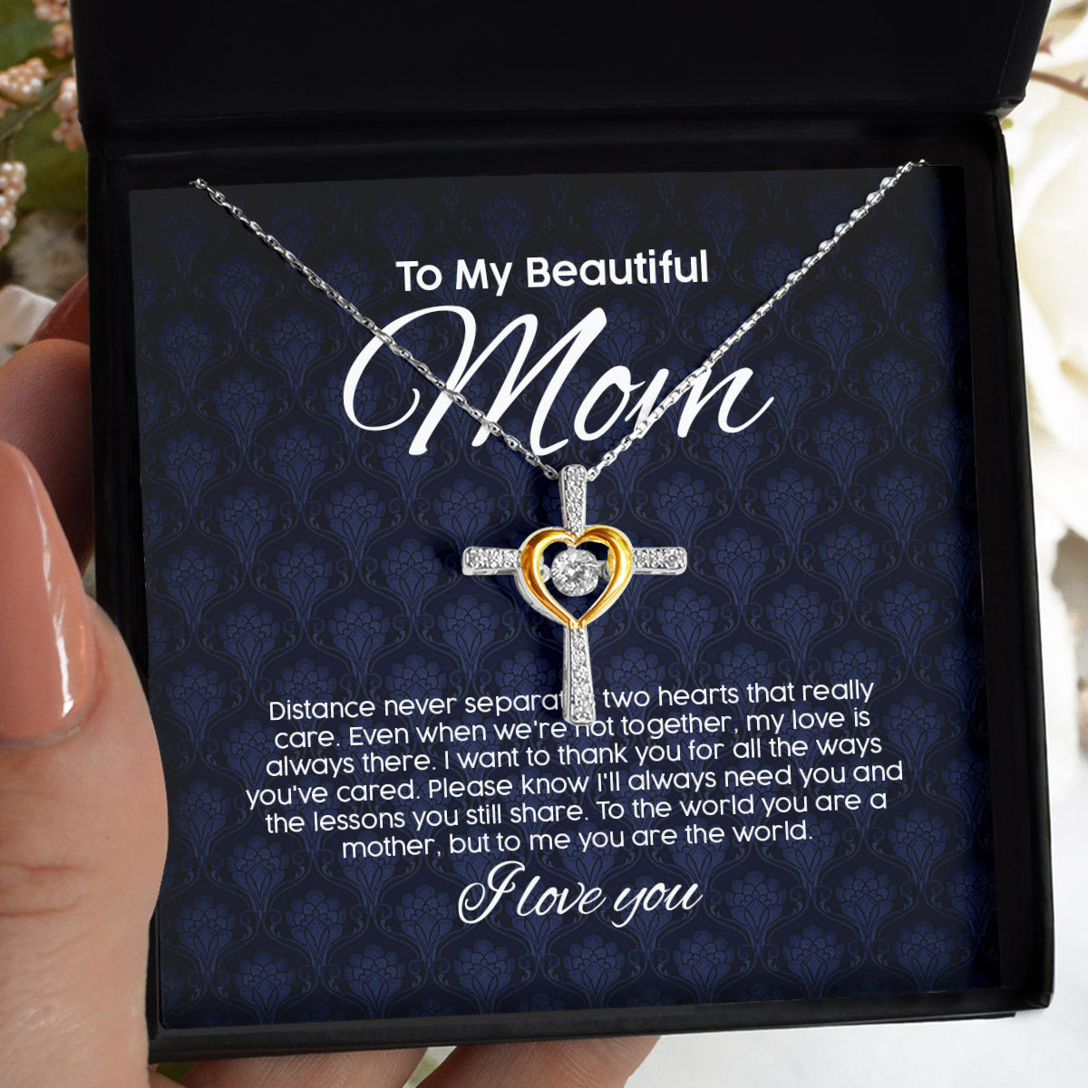 to My Beautiful Mom, Mother Day Gift from Son, Gift for Mom from Son, Necklace Gift for Mom Gift for Mother Gift Thank You Mom, Mother Necklace Gift