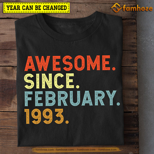Vintage Birthday T-shirt, Awesome SInce Month And Year Of Birthday Tees Gifts, Month And Year Can Be Changed