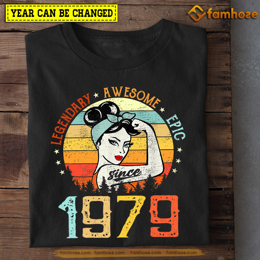 Farmer Birthday T-shirt, Legendary Awesome Month And Year Of Birthday Tees Gift For Farmers, Year Can Be Changed