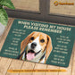 Beagles Dog Doormat, Please Remember I Live Here Gift For Dog Lovers, Housewarming Gift, Dog Decor