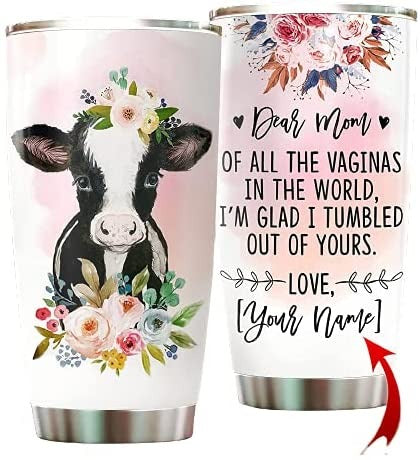 Cow Print Tumbler,Cow skinny Tumbler with lid and Straw ,Cow Coffee Travel Mug  Cup,Cow Gifts for Women-20oz Travel Coffee Tumbler - Birthday Christmas  Gift Idea for Cow Lovers 