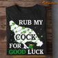 Patrick's Day Chicken T-shirt, Rub My Cock For Good Luck Gift For Chicken Lovers, Chicken Farm