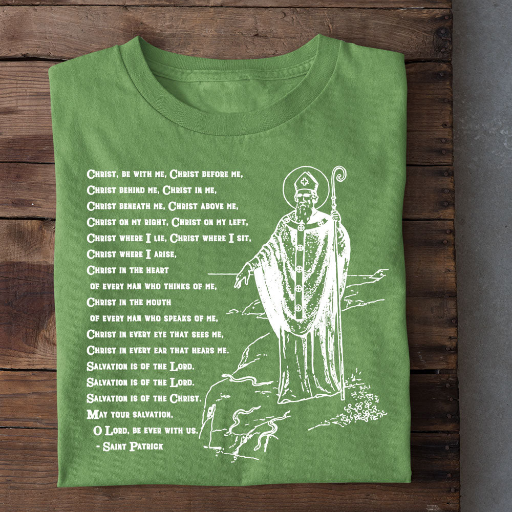 Patrick's Day T-shirt, Christ Be With Me Behind Me Gift For Irish