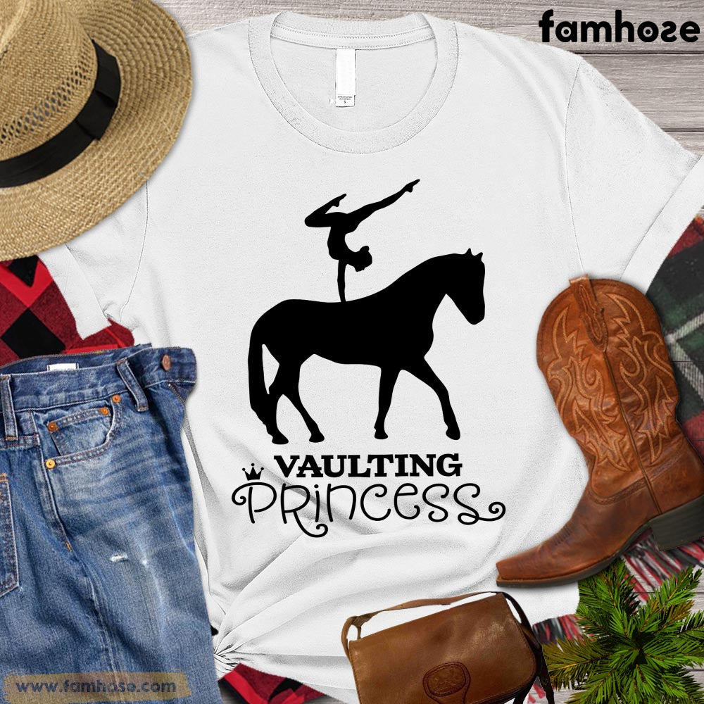 Equestrian Vaulting Racing T-shirt, Vaulting Princess Shirt, Vaulting Girl, Vaulting Horse Lover Gift, Vaulting Horse Premium T-shirt