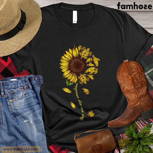 Cute Turtle T-shirt, Sunflower Turtle You're My Sunshine  Gift For Turtle Lovers, Turtle Owners