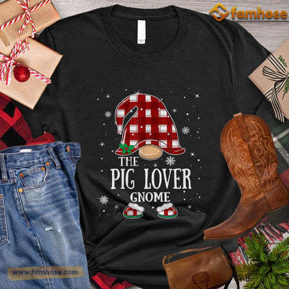 Christmas Pig T-shirt, The Pig Lover Gnome Christmas Gift For Pig Lovers, Pig Farm, Pig Tees