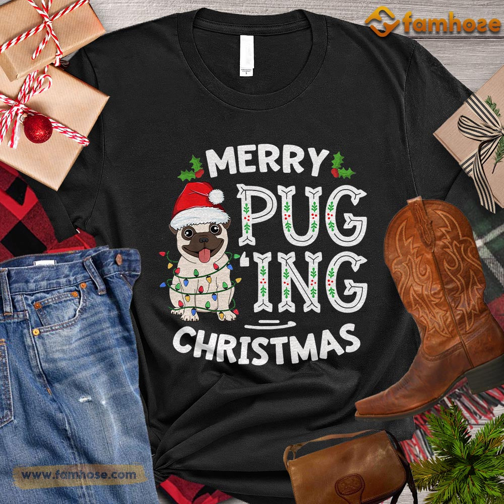 Christmas Dog T-shirt, Merry Pug Ing Christmas Gift For Dog Lovers, Dog Owners, Dog Tees