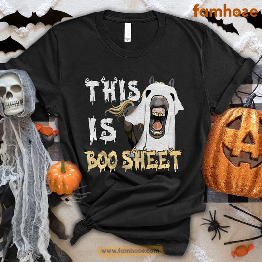 Funny Halloween Horse T-shirt,This Is Boo Sheet Halloween Gift For Horse Lovers, Horse Riders, Equestrians