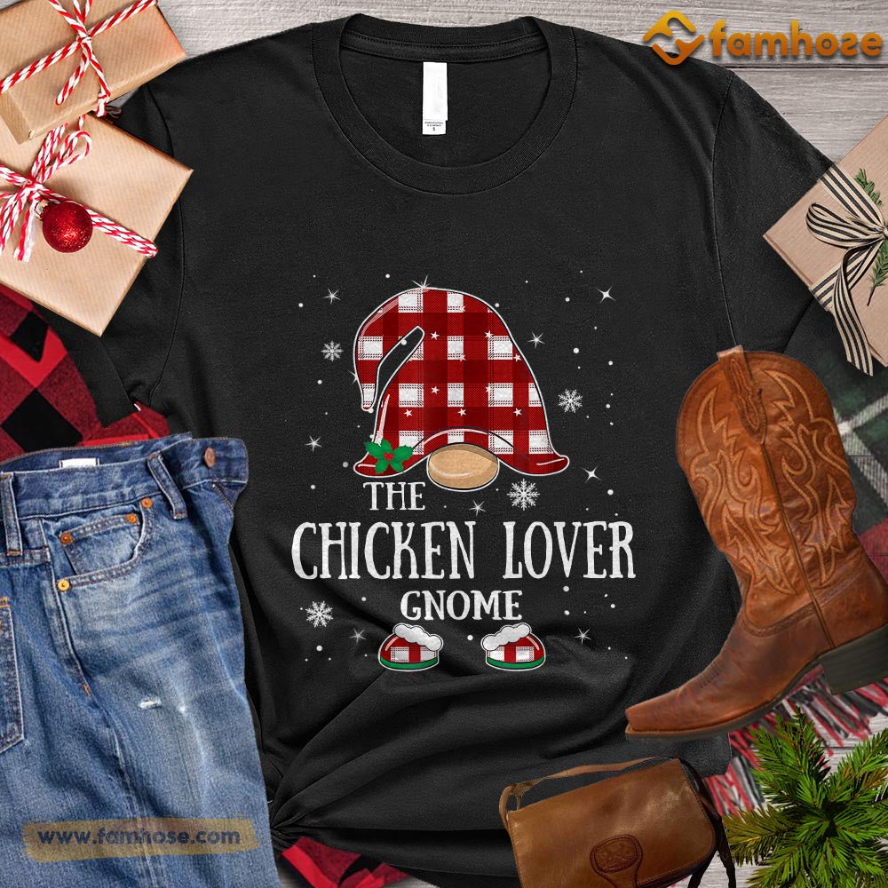 Christmas Chicken T-shirt, The Chicken Lover Gnome Christmas Gift For Chicken Lovers, Chicken Farm