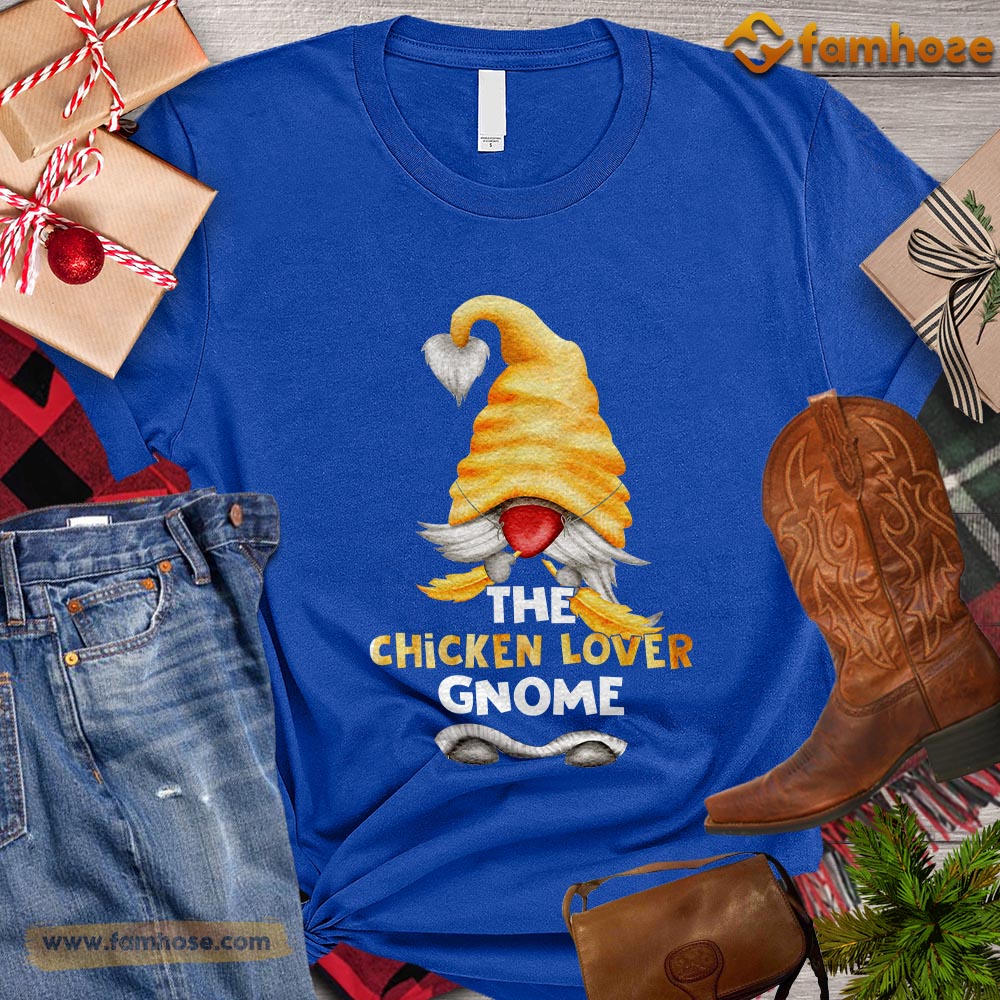 Christmas Chicken T-shirt, The Chicken Lover Gnome Christmas Gift Chicken Lovers, Chicken Farm, Chicken Tees