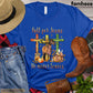 Thanksgiving Horse T-shirt, Fall For Jesus He Never Leaves Thanksgiving Gift For Horse Lovers, Horse Riders, Equestrians