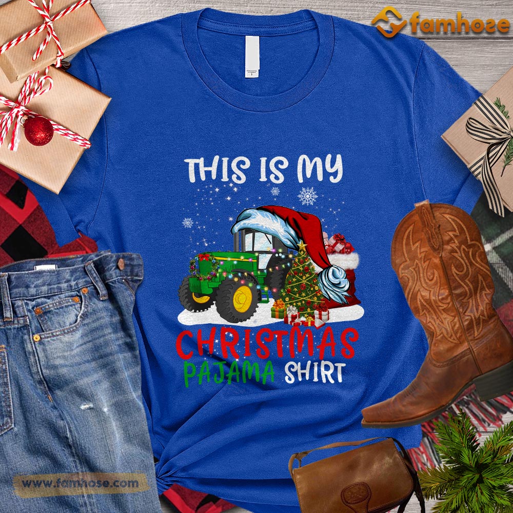 Christmas Tractor T-shirt, This Is My Christmas Pajama Shirt Christmas Gift For Tractor Lovers, Tractor Farm, Tractor Tees