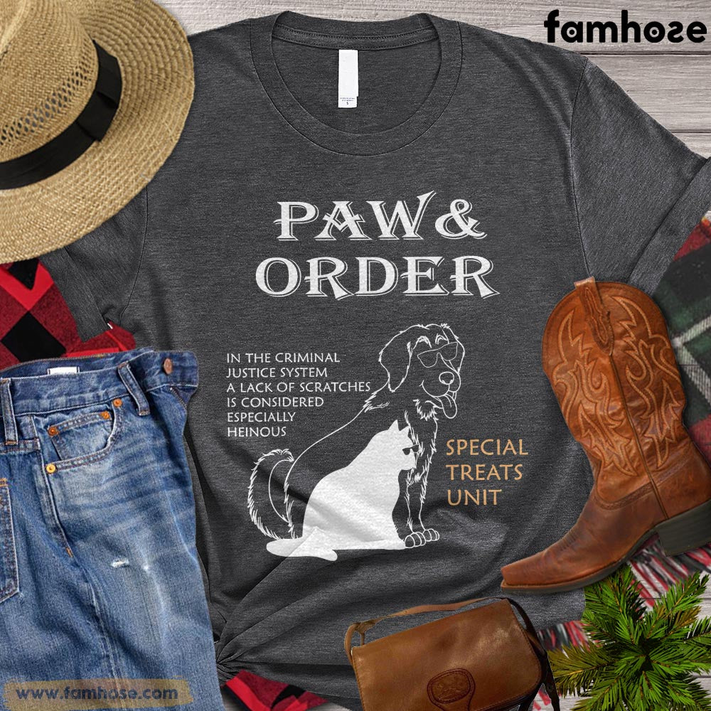 Dog T-shirt, Paw Order Special Treats Unit Gift For Dog Lovers, Dog Owners, Dog Tees