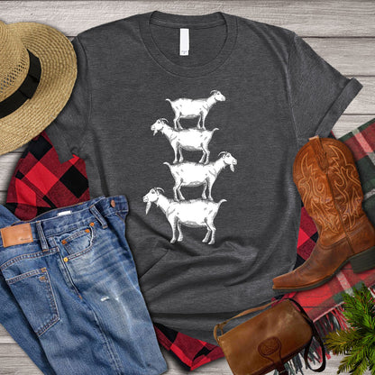 Goat T-shirt, Pile Goat Shirt, Farming Lover Gift, Farmer Shirt
