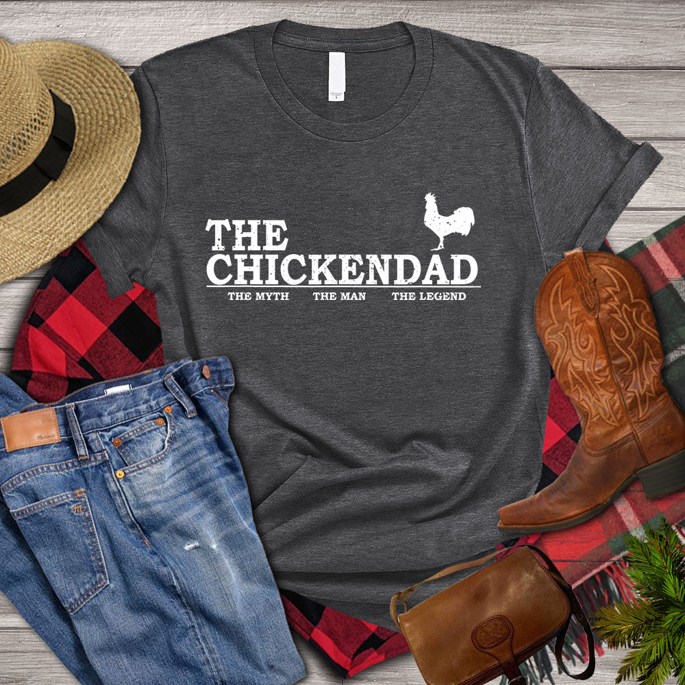 Chicken T-shirt, The Chickendad The Myth The Man The Legend, Gift For Dad, Chicken Dad, Farming Lover Gift, Chicken Lover, Farmer Shirt