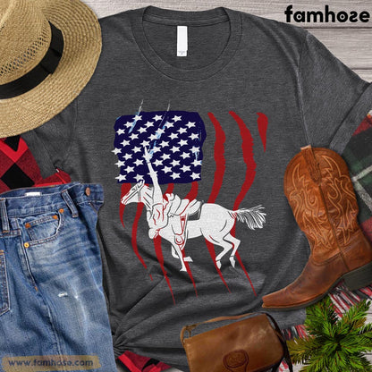 Trick Riding Horse T-shirt, Horse Trick Riding USA Flag, Horse Riding, Horse Life, Horse Lover Gift, Horse Premium T-shirt