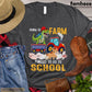 Cute Back To School Farm T-shirt, Born To Farm Forced To Go To School, Gift For Farm Lovers, Farmer Tees, Farm Shirt, Farm Kids Shirt