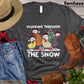 Christmas Chicken T-shirt, Clucking Through The Snow Gift For Chicken Lovers, Chicken Tees