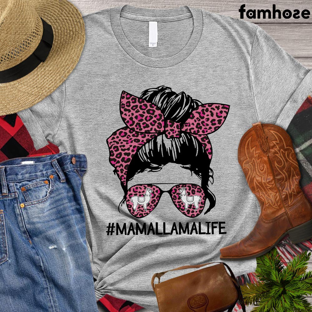 Mother's Day Llama T-shirt, Llama Mom Life, Gift For Llama Mom, Llama Lovers Gift, Farm Llama Shirt, Farming Lover Gift, Farmer Premium T-shirt