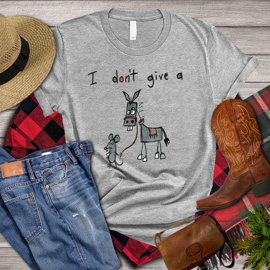 Funny Donkey T-shirt, I Don_t Give A Mouse Donkey Shirt, Donkey Lover, Farming Lover Gift, Farmer Premium T-shirt