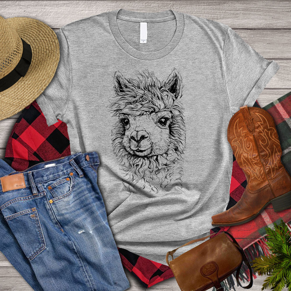 Llama T-shirt, Strong Llama, Llama Farm, Llama Lover, Farming Lover Gift, Farmer Premium T-shirt