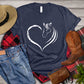 Cute Horse T-shirt, Women Heart Horse Shirt, Horse Girl, Horse Life, Horse Lover Gift, Premium T- shirt