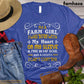 Farm T-shirt, I'm A Farm Girl I Was Born With My Heart On My Sleeve A Fire In My Soul A Mouth Can't Control, Farm Lover Shirt, Farming Lover Gift, Farmer Premium T-shirt