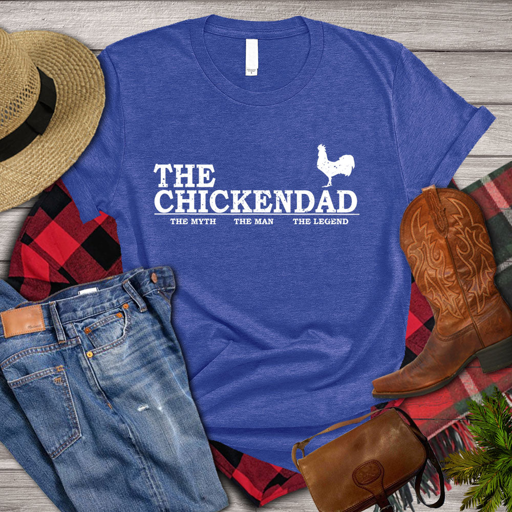 Chicken T-shirt, The Chickendad The Myth The Man The Legend, Gift For Dad, Chicken Dad, Farming Lover Gift, Chicken Lover, Farmer Shirt