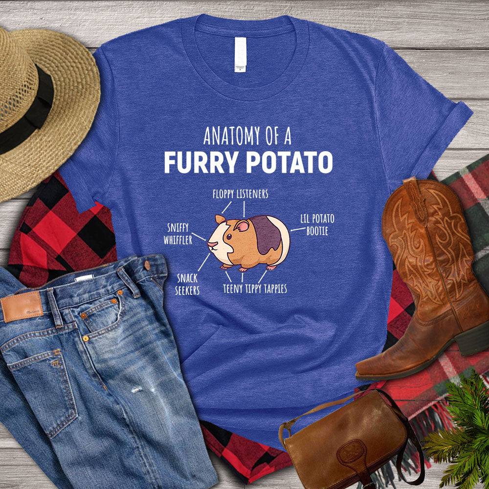 Funny Guineapig T-shirt, Anatomy Furry Potato Guineapig Shirt, Guineapig Lover, Farming Lover Gift, Farmer Premium T-shirt