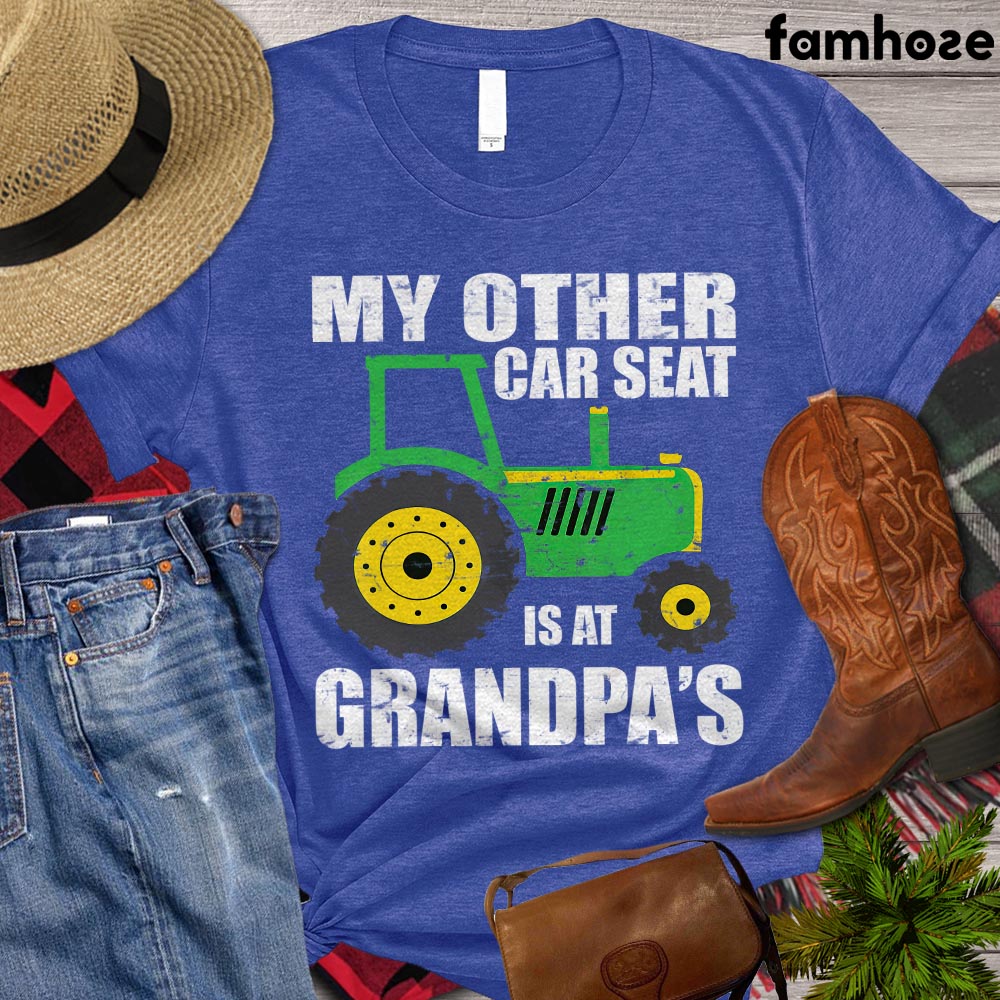 Farm Grandpa T-shirt, My Other Cart Seat Is At Grandpa's Shirt, Farming Lover Gift, Vintage Farmer T-shirt, Farmer Lovers Premium T-shirt