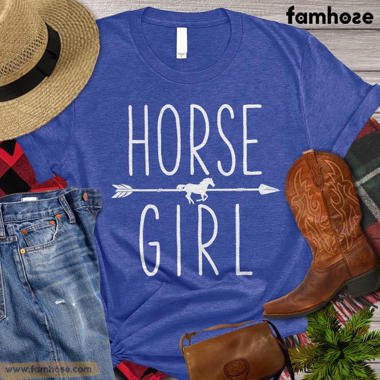 Cute Horse Girl T-shirt, Horse Riding T-shirt, Horse Girl Premium T-shirt