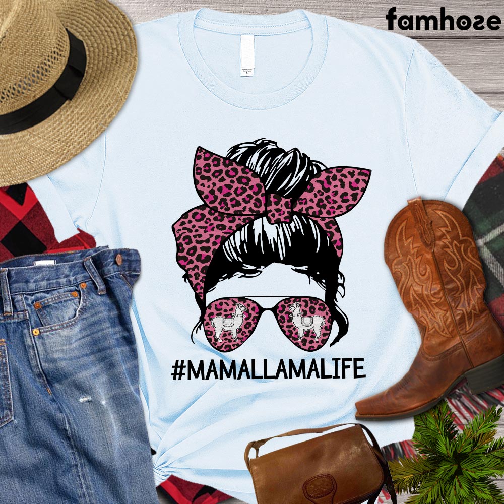 Mother's Day Llama T-shirt, Llama Mom Life, Gift For Llama Mom, Llama Lovers Gift, Farm Llama Shirt, Farming Lover Gift, Farmer Premium T-shirt