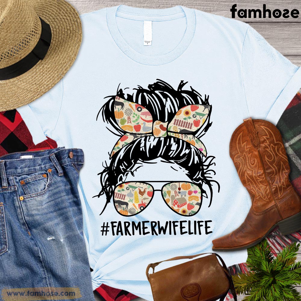 Valentine's Day Farmer T-shirt, Farmer Wife Life Gift For Farmer Lovers, Farm Tees