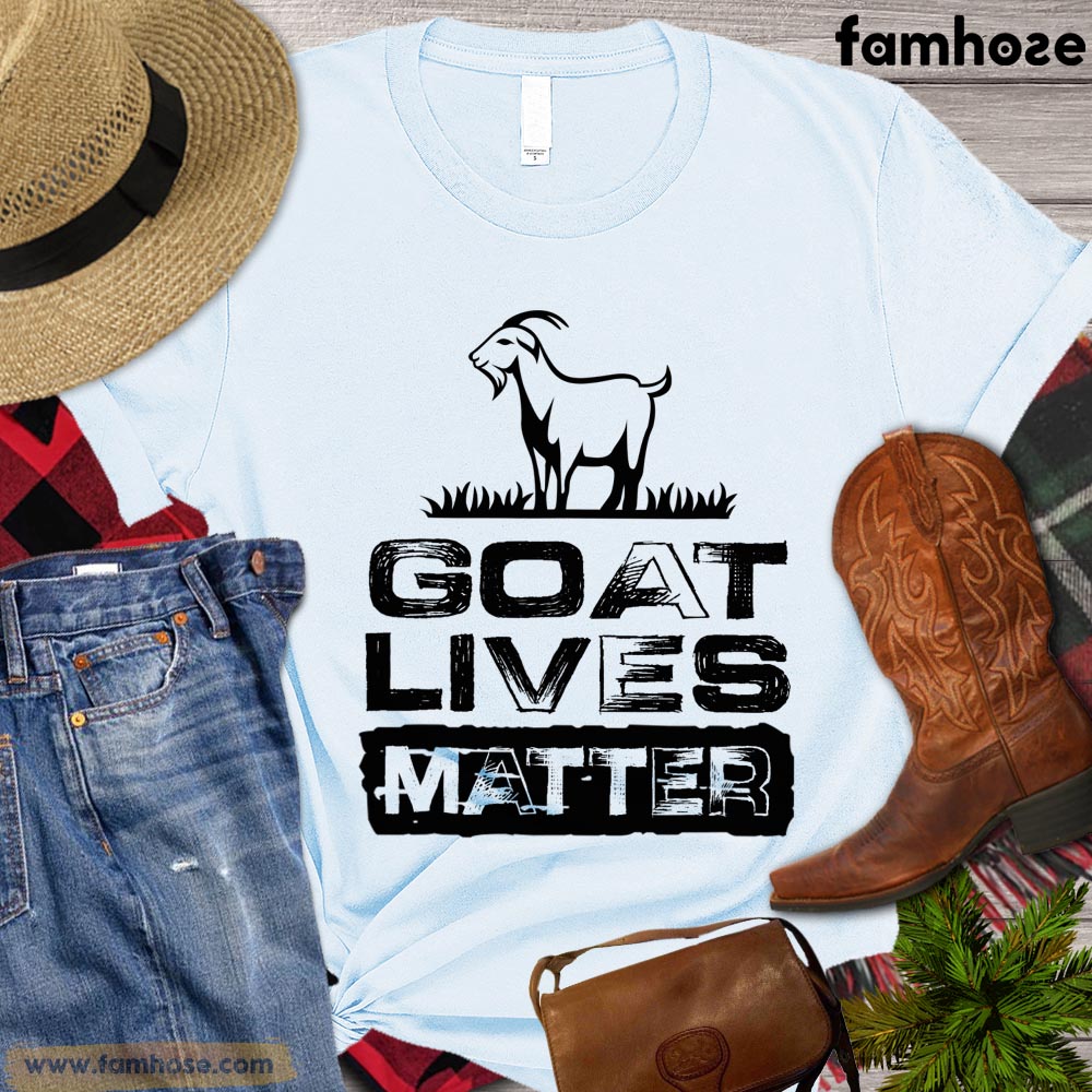 Goat T-shirt, Goat Lives Matter Gift For Goat Lovers, Goat Farm, Goat Tees