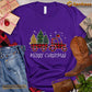Christmas Tractor T-shirt, Mery Christmas Tractor Pulling Christmas Tree Gift For Tractor Lovers, Tractor Farm, Tractor Tees